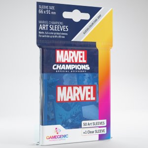 MARVEL CHAMPIONS SLEEVES: MARVEL BLUE | GrognardGamesBatavia