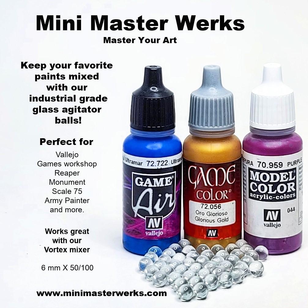 Mini Master Werks Glass Paint Agitators | GrognardGamesBatavia