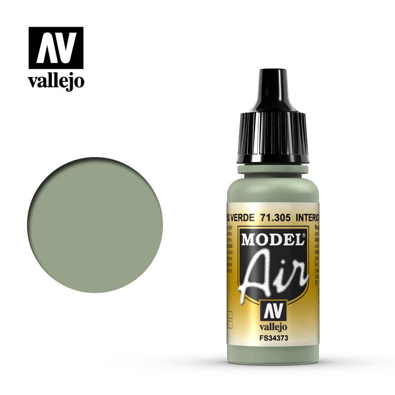 71.305 Vallejo Model Air Interior Grey Green | GrognardGamesBatavia