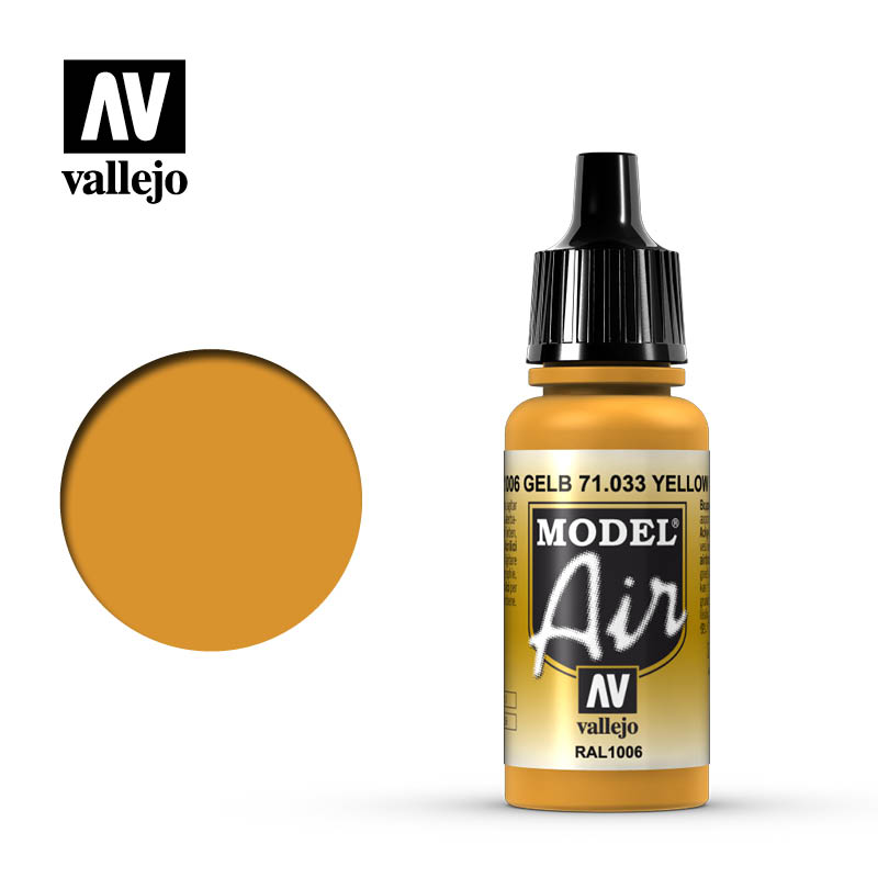 71.033 Vallejo Model Air Yellow Ochre | GrognardGamesBatavia