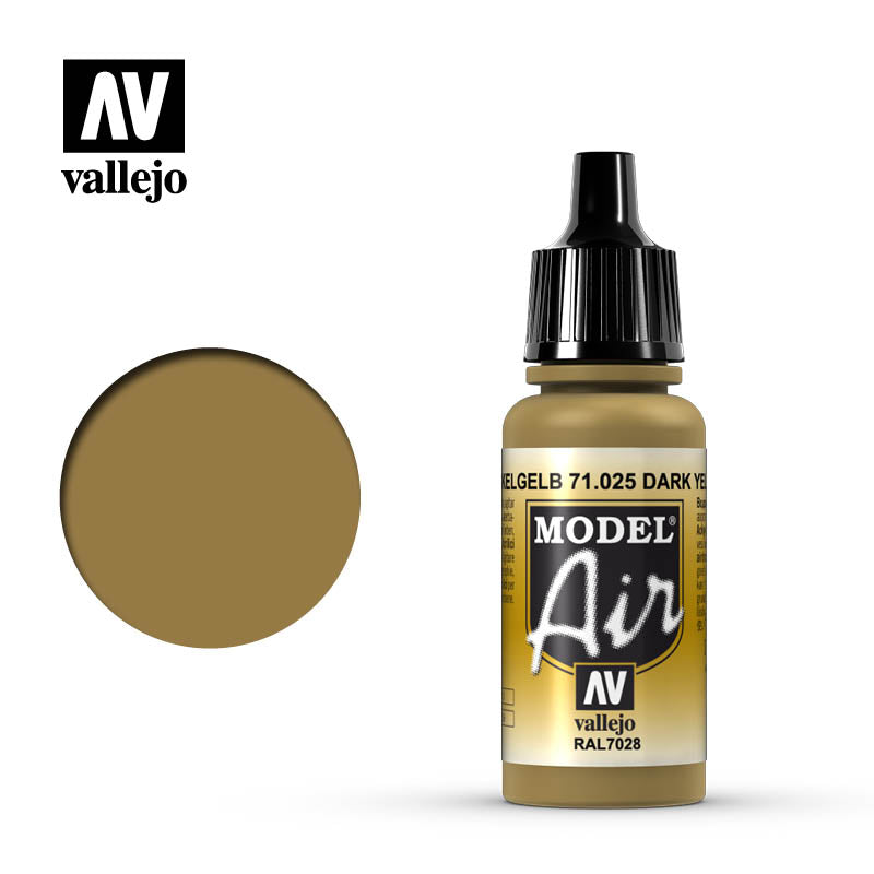 71.025 Vallejo Model Air Dark Yellow | GrognardGamesBatavia