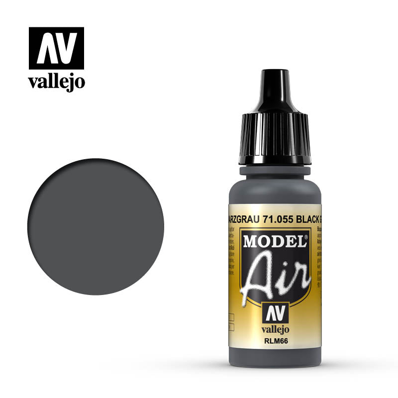 71.055 Vallejo Model Air Black Grey RLM66 | GrognardGamesBatavia