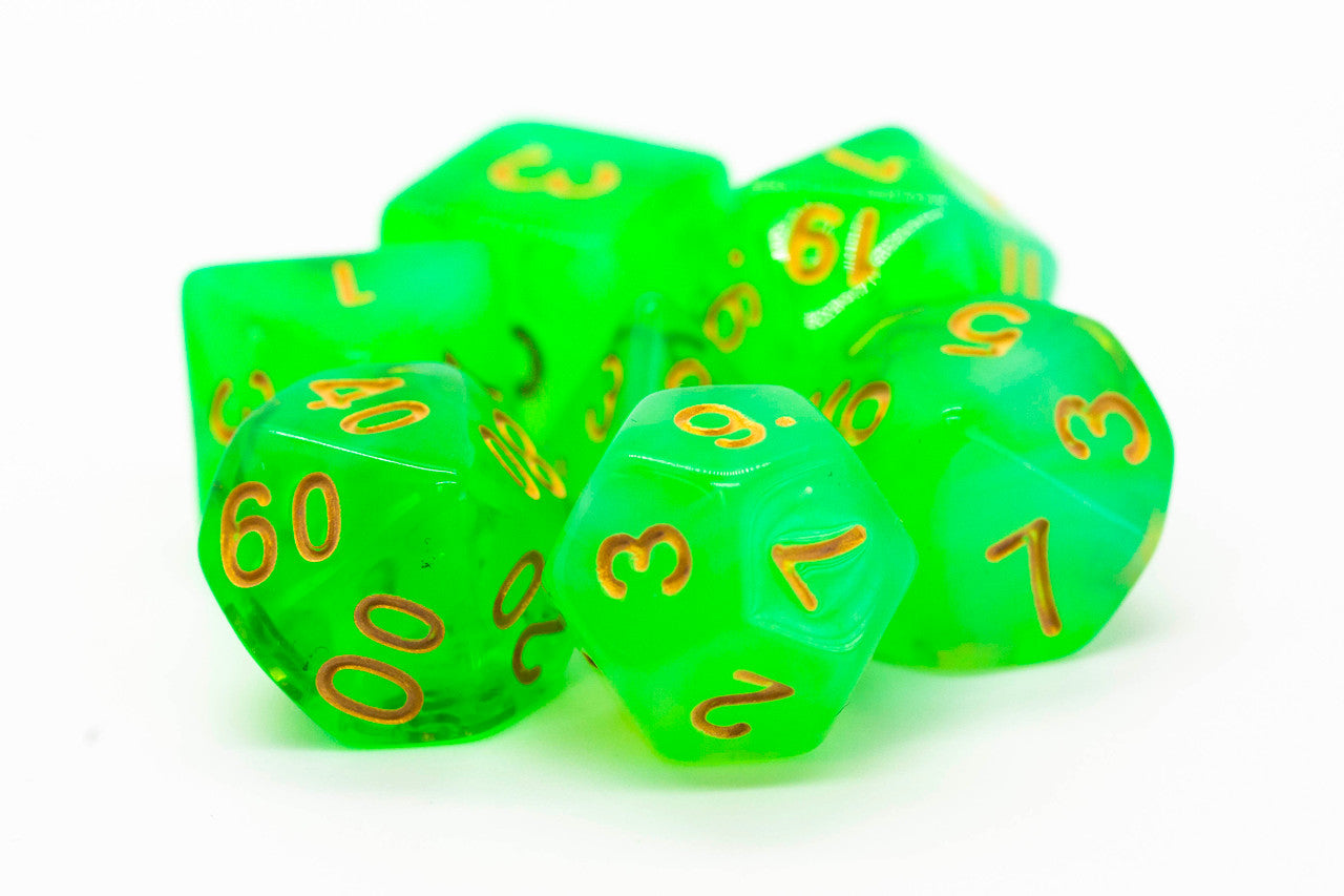 Nebula Dice - Lightning Green | GrognardGamesBatavia