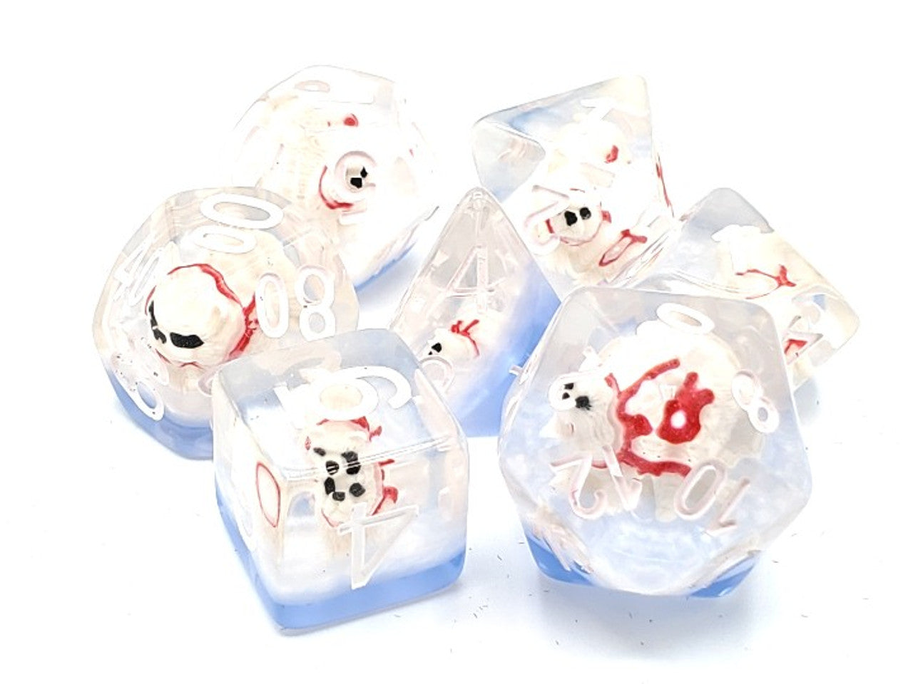 Old School 7 Piece DnD RPG Dice Set: Animal Kingdom - Polar Bear Dive | GrognardGamesBatavia