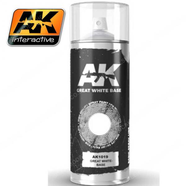 AK Great White Laquer Base Spray 150ml | GrognardGamesBatavia