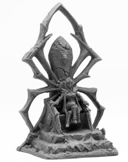 Bones 44090 Dark Elf Queen on Throne | GrognardGamesBatavia