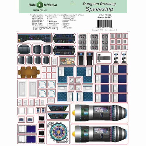 Dungeon Dressing: Dry-Erase Vinyl Stickers - Spaceship | GrognardGamesBatavia