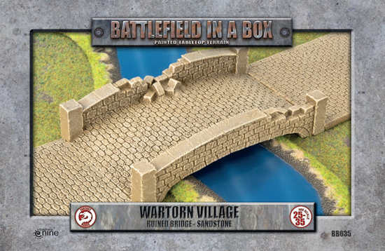 BB635 Wartorn Village Sanstone - Ruined Bridge | GrognardGamesBatavia