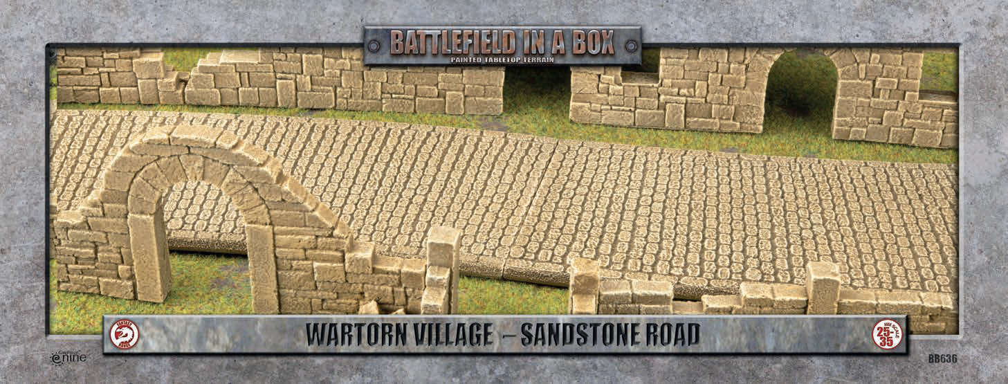 BB636 Wartorn Village Sandstone Road | GrognardGamesBatavia