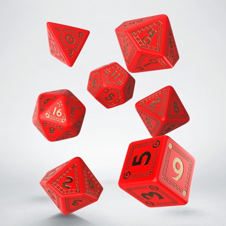 Runequest Dice Set - Red and Gold | GrognardGamesBatavia