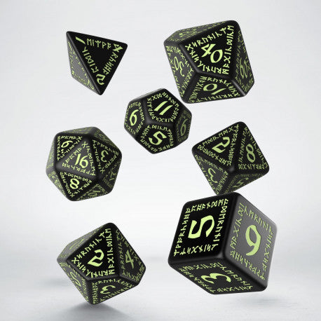 Runic Dice Set - Glow in the Dark | GrognardGamesBatavia