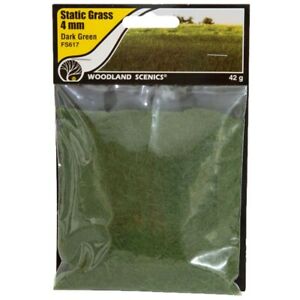 Woodland Scenics Static Grass 4mm Dark Green | GrognardGamesBatavia