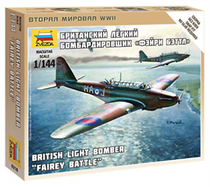 Zvezda 1/144 "Fairey Battle" British Light Bomber | GrognardGamesBatavia