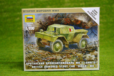 Zvezda 1/100 Mk. I "Dingo" British Scout Armored Car | GrognardGamesBatavia