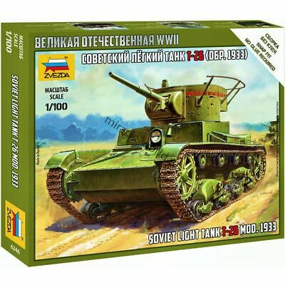 Zvezda 1/100 T-26 Mod. 1933 Soviet Light Tank | GrognardGamesBatavia