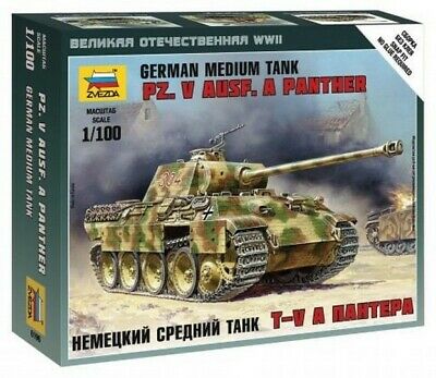 Zvezda 1/100 Pz.Kpfw. VI "Panther" German Medium Tank | GrognardGamesBatavia