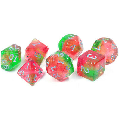 Sirius Emerald Lotus Glowworm 7 Dice-set | GrognardGamesBatavia