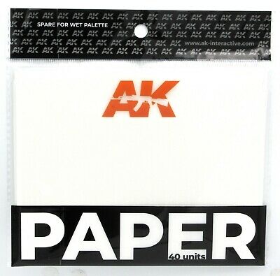 AK 8074 Interactive Paper Wet pallete Replacement (40 pack) | GrognardGamesBatavia