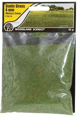 Woodland Scenics Static Grass 4mm Medium Green | GrognardGamesBatavia