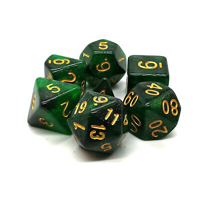 Galaxy Dice - Green and Black | GrognardGamesBatavia