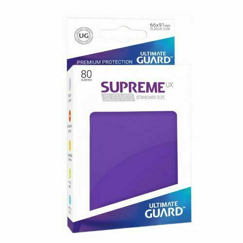 Ultimate Guard Supreme Matte Sleeves 80ct Purple | GrognardGamesBatavia