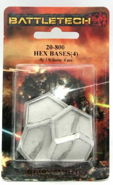 Battletech Metal Hex Bases (4) | GrognardGamesBatavia