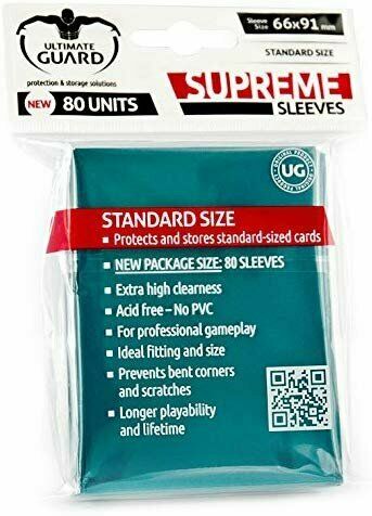 Ultimate Guard Supreme Matte Sleeves 80ct Petrol | GrognardGamesBatavia