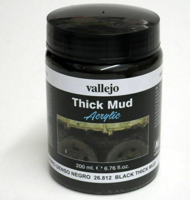 26.812 Acrylic Thick Mud 200 ml Black Mud | GrognardGamesBatavia