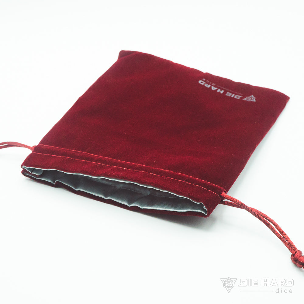 Velvet Dice Bag - Medium Crimson Red | GrognardGamesBatavia
