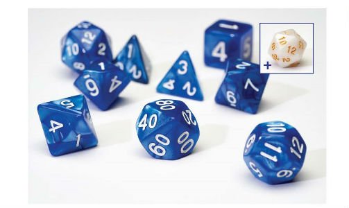 Sirius Pearl Blue 7 Dice-set | GrognardGamesBatavia