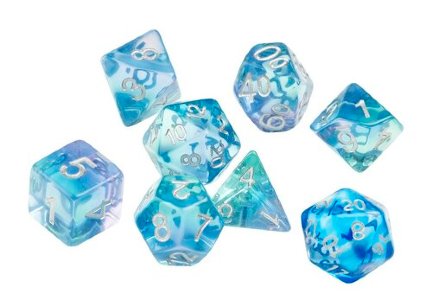 Sirius Emerald Waters 7 Dice-set | GrognardGamesBatavia