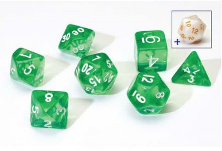 Sirius Green Translucent 7 Dice-set | GrognardGamesBatavia