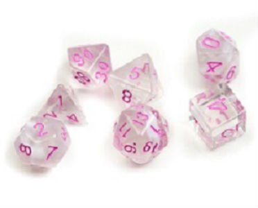 Sirius White Cloud Pink Ink 7 Dice-set | GrognardGamesBatavia