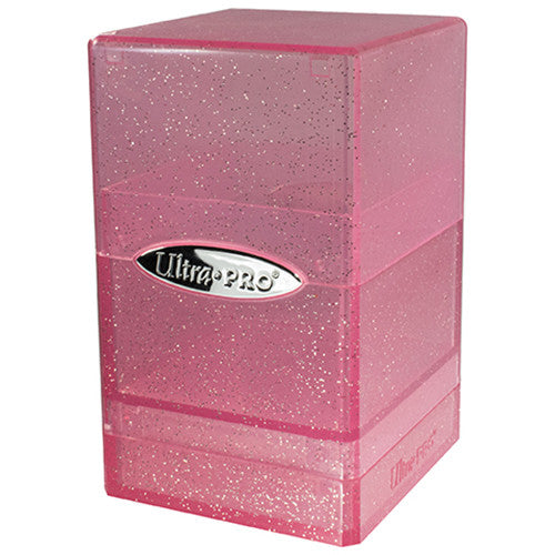 Ultra Pro Satin Tower Deck Box Glitter Pink | GrognardGamesBatavia