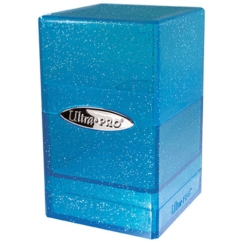 Ultra Pro Satin Tower Deck Box Glitter Blue | GrognardGamesBatavia