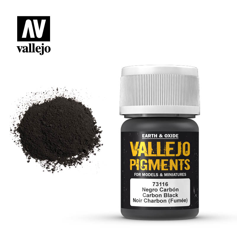 Vallejo Pigments Earth And Oxide Carbon Black (Smoke Black) 73.116 | GrognardGamesBatavia