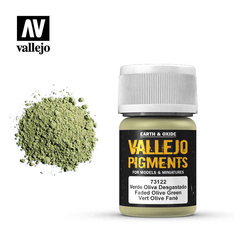 Vallejo Pigments Earth And Oxide Faded Olive Green 73.122 | GrognardGamesBatavia