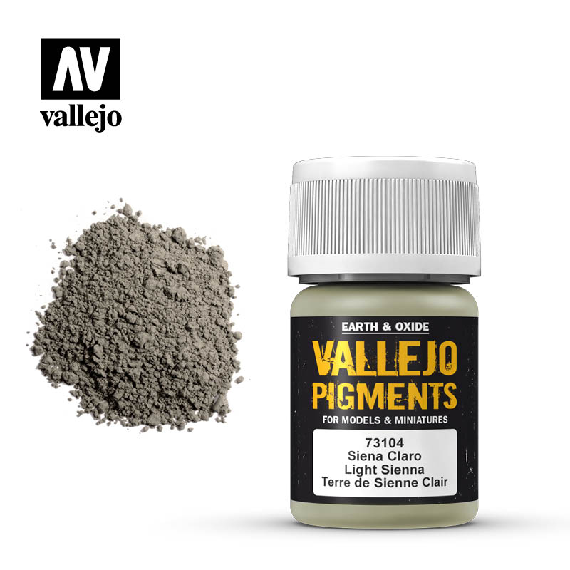 Vallejo Pigments Earth And OxideLight Sienna  73.104 | GrognardGamesBatavia