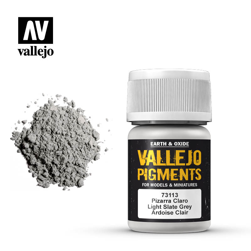 Vallejo Pigments Earth And Oxide Light Slate Grey 73.113 | GrognardGamesBatavia