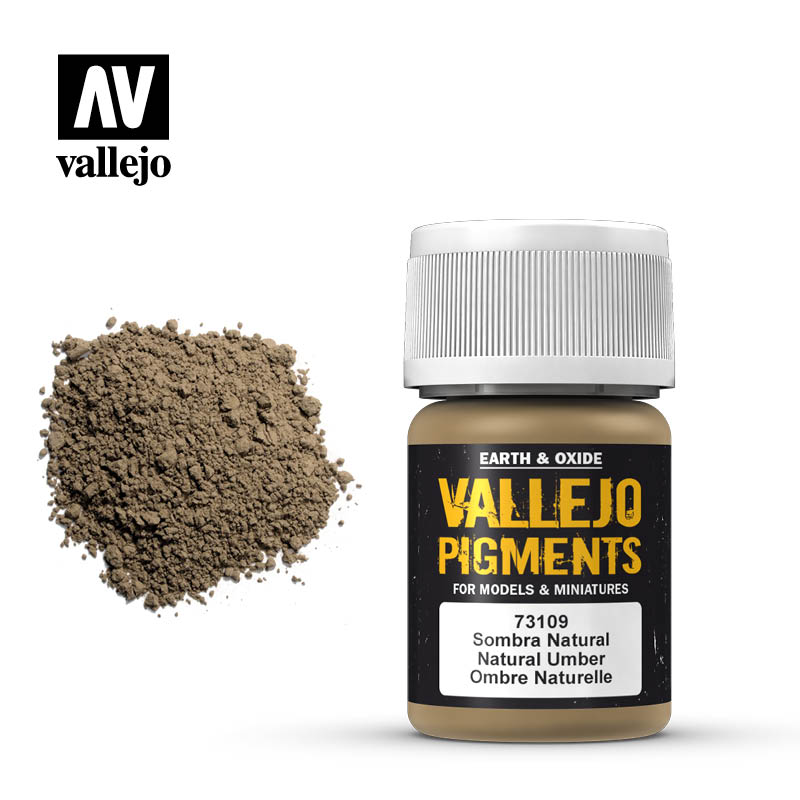 Vallejo Pigments Earth And Oxide Natrual Umber 73.109 | GrognardGamesBatavia