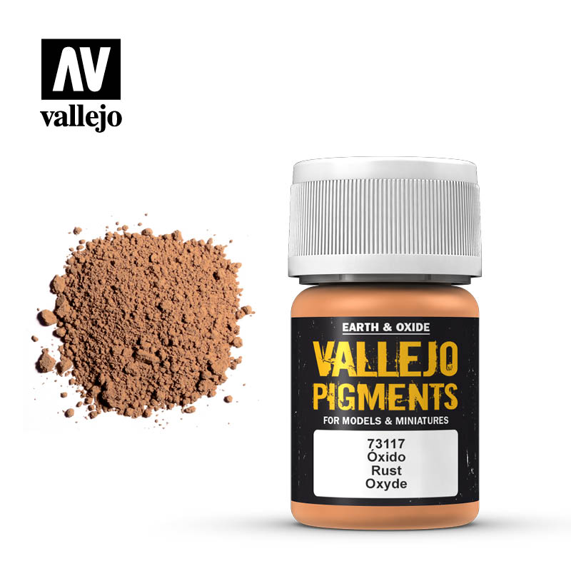 Vallejo Pigments Earth And Oxide Rust Oxyde 73.117 | GrognardGamesBatavia