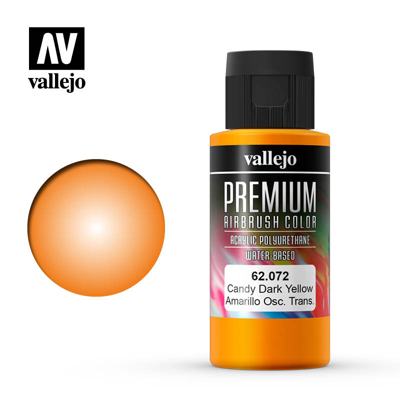 Vallejo - Premium Airbrush Color - Candy Dark Yellow | GrognardGamesBatavia