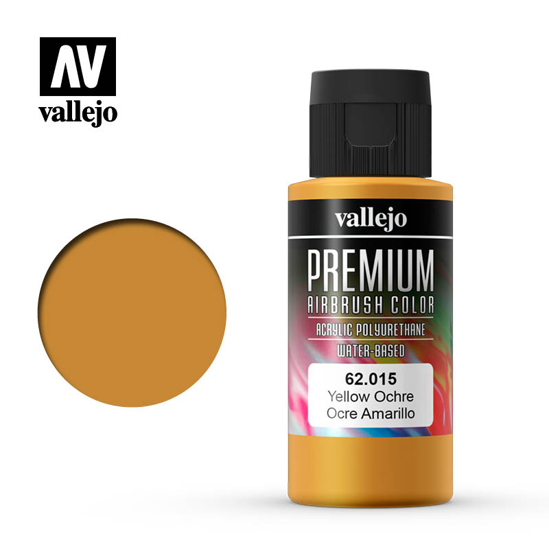 Vallejo - Premium Airbrush Color - Yellow Ochre | GrognardGamesBatavia