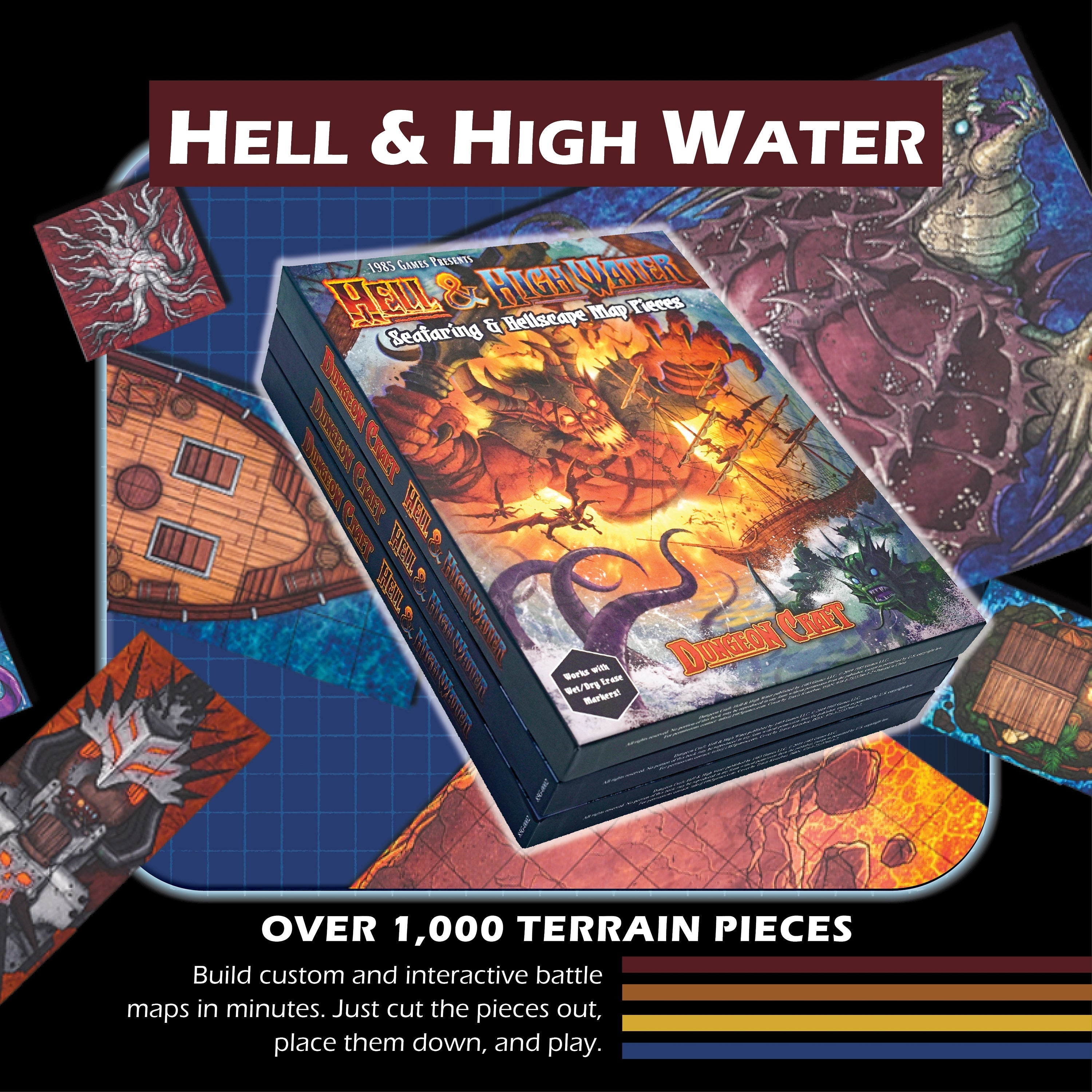 Dungeon Craft Map Packs: Hell & High Water | GrognardGamesBatavia